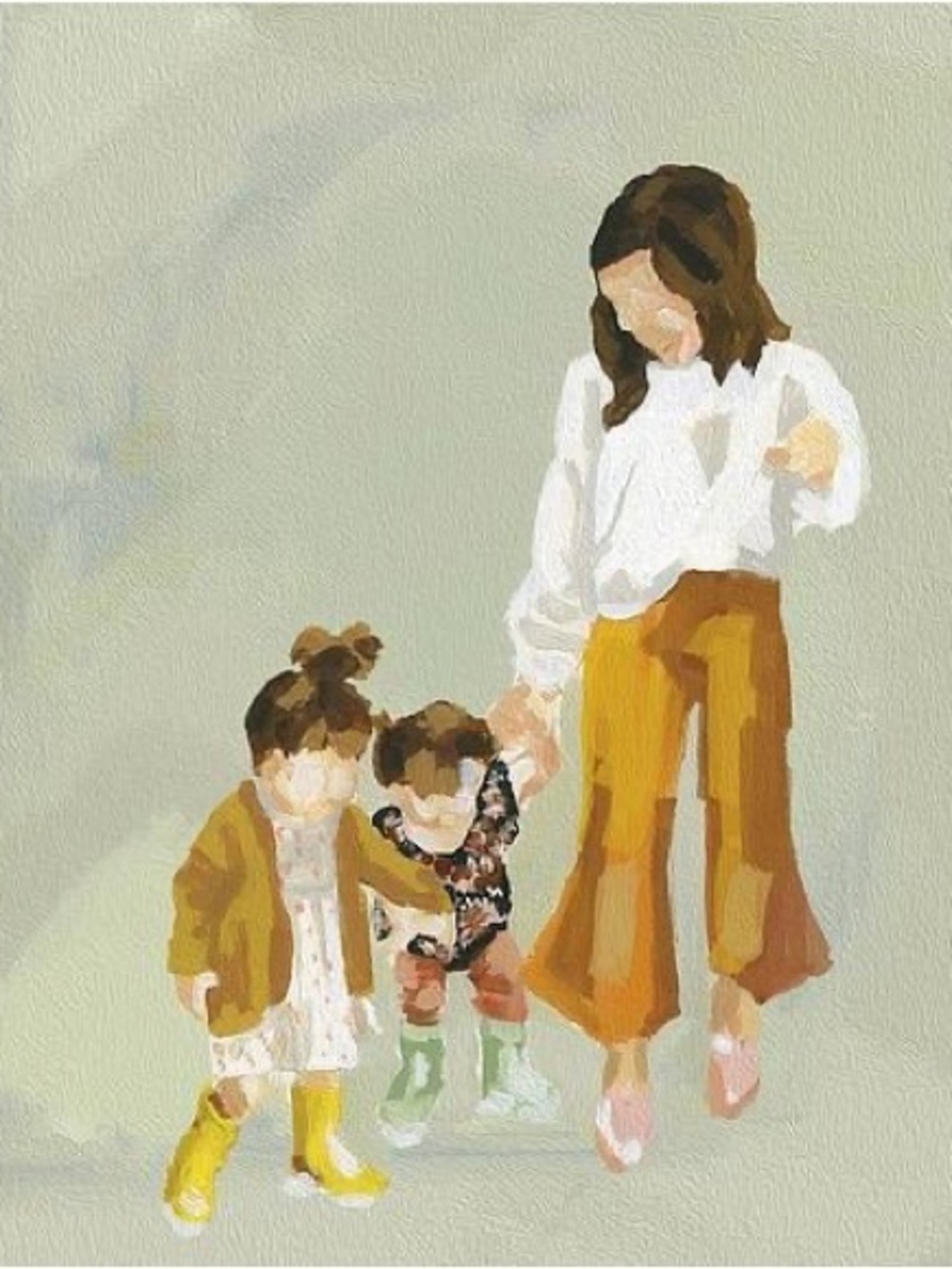 Mother Daughter art with Frame